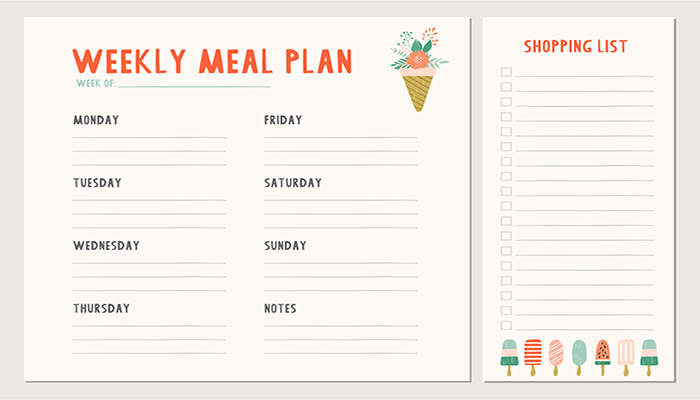 Meal planner template | DNAfit Blog