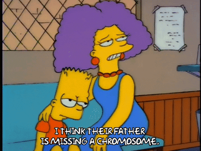 Marge and Bart Simpson